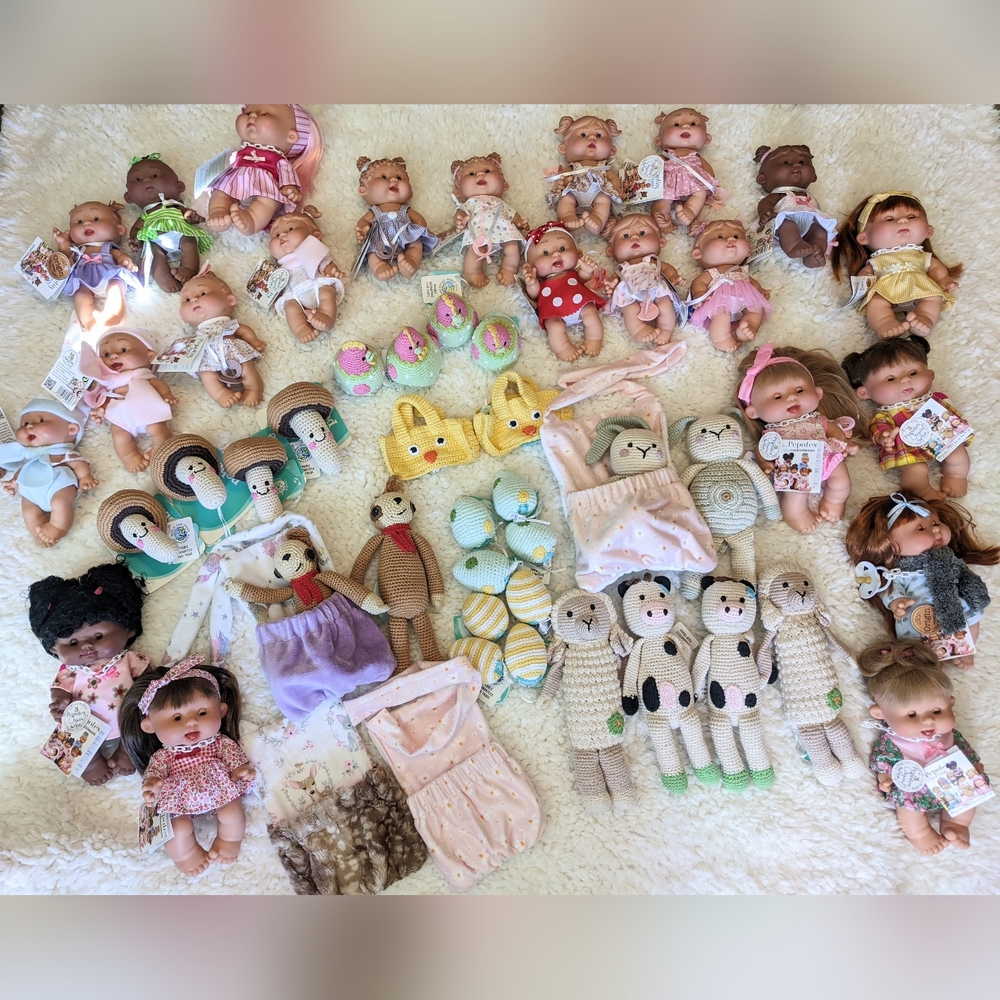 Tons of dolls and toys